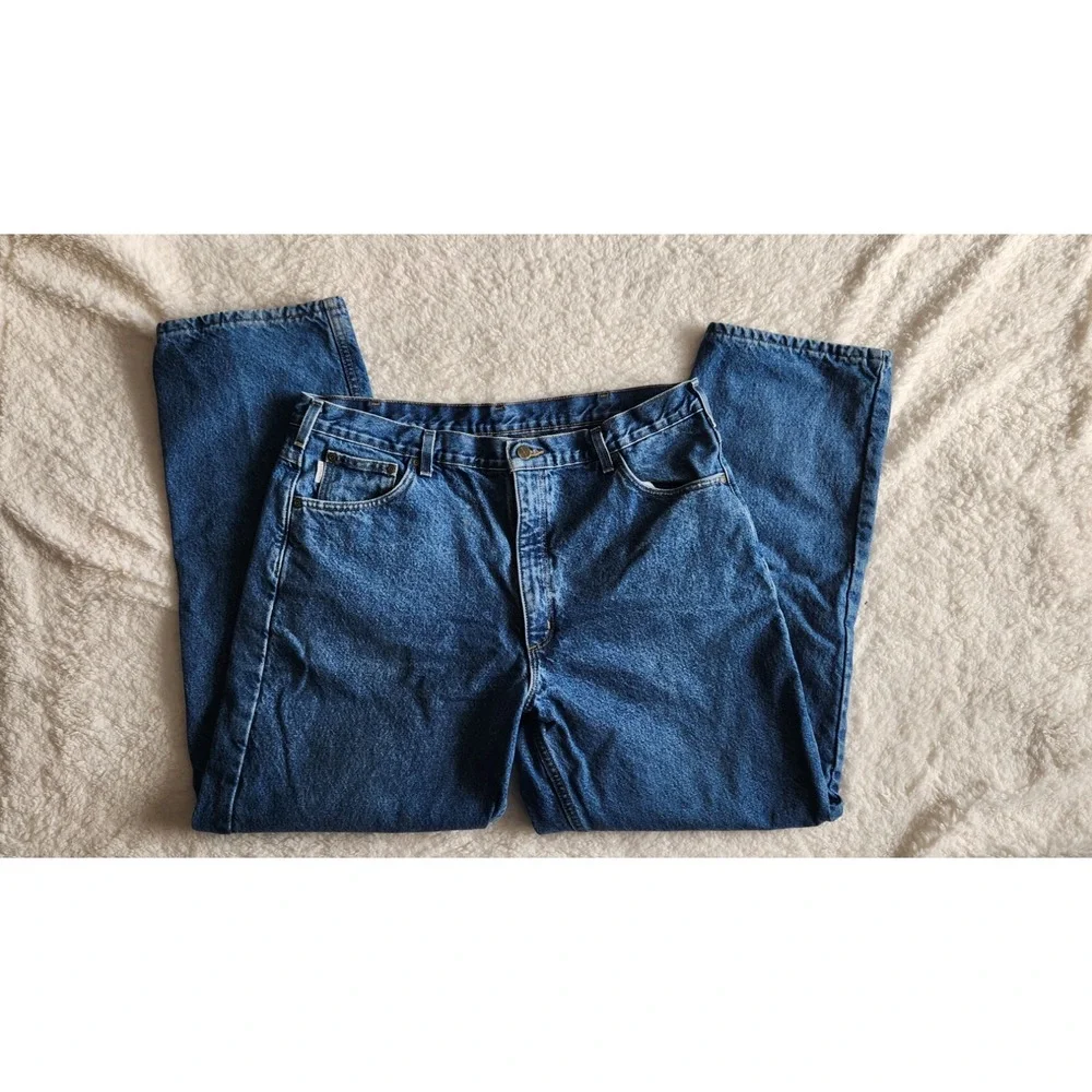 Carhartt B172 DST Relaxed Fit Flannel Lined Denim Jeans‎ Men's Size 40x32 - Flaw